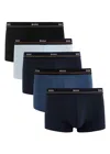 Hugo Boss Boss Logo-jacquard Stretch-cotton Boxer Trunks In Multicoloured