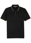 Hugo Boss Contrast Trim Parlay Polo Shirt In Black