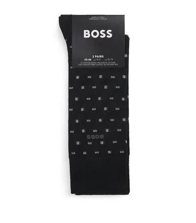 Hugo Boss Boss Logo Socks In Black