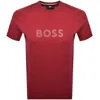 Hugo Boss Boss Logo T Shirt Medium Red In Red