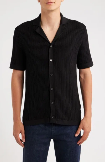 Hugo Boss Boss Lomaro Short Sleeve Cardigan In Animal Print
