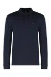 Hugo Boss Polo Sweater In Virgin Wool With Embroidered Logo In Blue