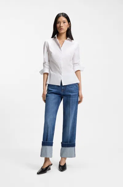 Hugo Boss Boss Long Sleeve Shirt Burbel 10277110 01 In White