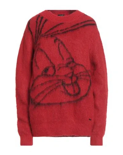 Hugo Boss Boss Looney Tunes X Boss Woman Sweater Red Size Xl Polyamide, Wool, Polyester, Viscose, Mohair Wool