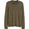Hugo Boss Boss Lope Crewneck Sweater In Brown