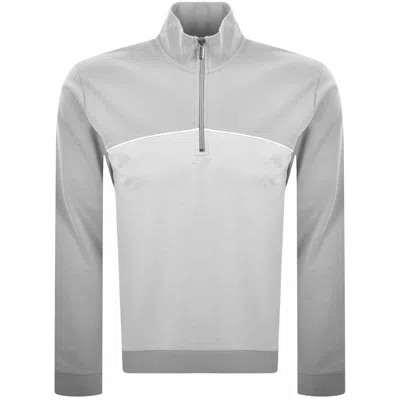 Hugo Boss Boss Lounge Quarter Zip Track Top Grey