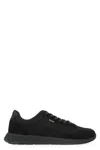 Hugo Boss Fabric Low-top Sneakers Featuring Unique Sole In Black