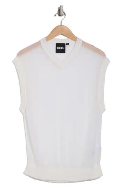 Hugo Boss White Stripe Vest
