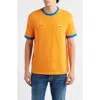 Hugo Boss Boss Lux Stretch Cotton Graphic T-shirt In Yellow