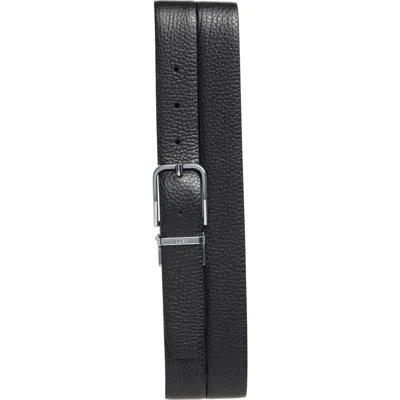 Hugo Boss Boss Madison Leather Belt In Black