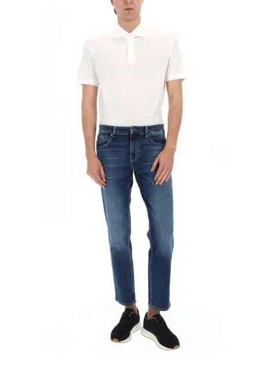 Hugo Boss Boss Maine Regular-fit Jeans In Super-soft Stretch Denim In Blue
