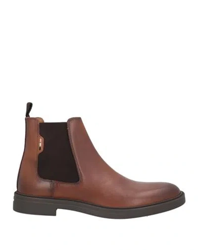Hugo Boss Boss Man Ankle Boots Brown Size 9 Soft Leather