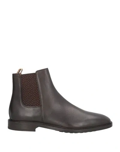 Hugo Boss Boss Man Ankle Boots Dark Brown Size 9 Leather