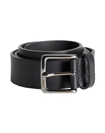 Hugo Boss Boss Man Belt Black Size 39.5 Cow Leather