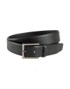 Hugo Boss Boss Man Belt Black Size 39.5 Cow Leather In Black