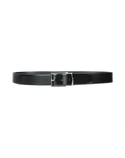 Hugo Boss Boss Man Belt Black Size 45.5 Cow Leather