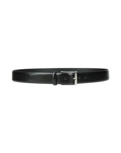 Hugo Boss Boss Man Belt Black Size 45.5 Cow Leather