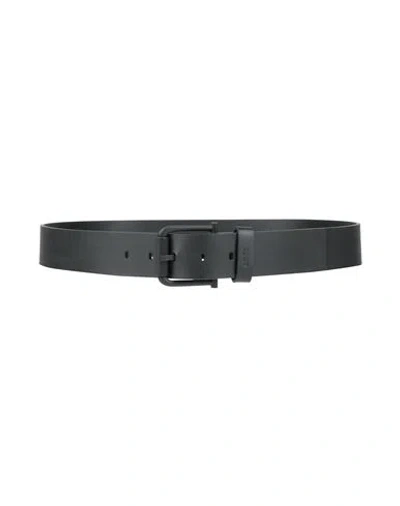Hugo Boss Boss Man Belt Black Size 45.5 Cow Leather In Blue