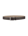 Hugo Boss Boss Man Belt Chocolate Brown Size 39.5 Cow Leather In Brown