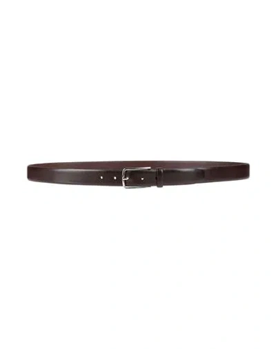 Hugo Boss Boss Man Belt Dark Brown Size 43.5 Cow Leather