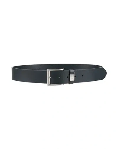 Hugo Boss Boss Man Belt Midnight Blue Size 34 Cow Leather