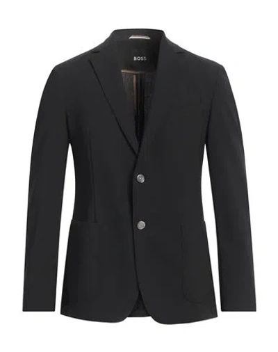 Hugo Boss Boss Man Blazer Black Size 40 Polyester, Virgin Wool, Elastane