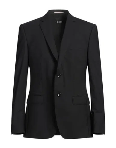 Hugo Boss Boss Man Blazer Black Size 46 Virgin Wool, Elastane