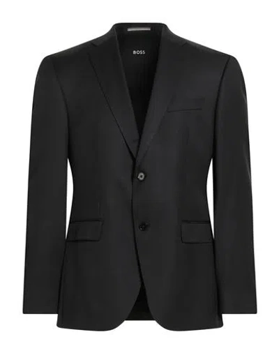Hugo Boss Boss Man Blazer Black Size 50 Virgin Wool
