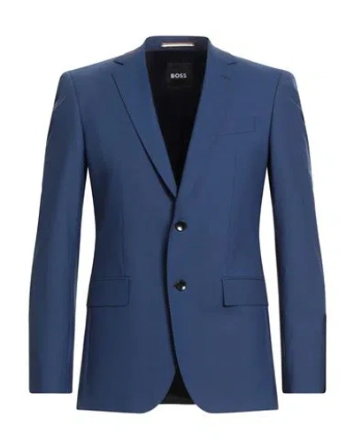 Hugo Boss Boss Man Blazer Blue Size 36 Virgin Wool, Elastane
