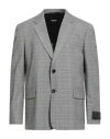Hugo Boss Boss Man Blazer Grey Size 42 Virgin Wool, Polyester, Elastane In Animal Print