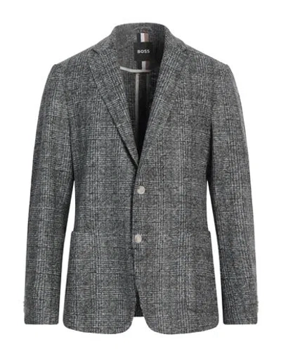 Hugo Boss Boss Man Blazer Grey Size 46 Polyacrylic, Wool, Polyester