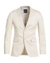 Hugo Boss Boss Man Blazer Ivory Size 38 Cotton, Elastane In Multi
