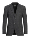Hugo Boss Slim-fit Jacket In A Micro-pattern Wool Blend In Grey