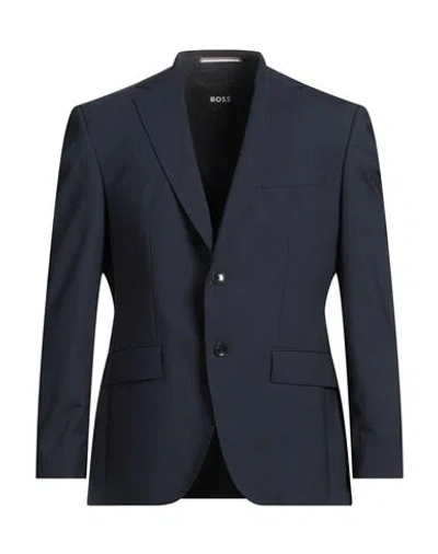 Hugo Boss Boss Man Blazer Midnight Blue Size 38 Virgin Wool, Elastane