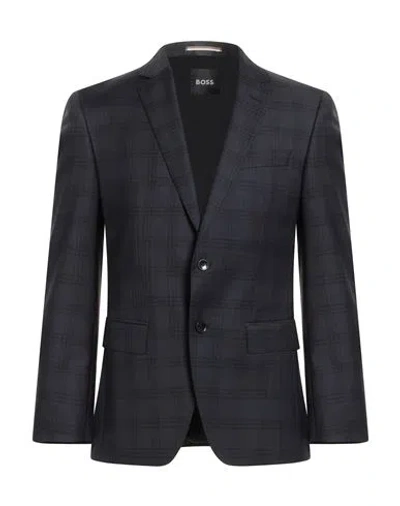 Hugo Boss Boss Man Blazer Midnight Blue Size 38 Viscose, Polyester
