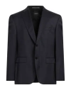 Hugo Boss Boss Man Blazer Midnight Blue Size 44 Virgin Wool In Black