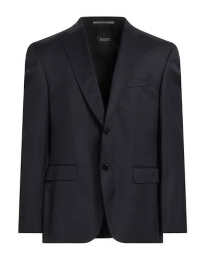 Hugo Boss Boss Man Blazer Midnight Blue Size 44 Virgin Wool