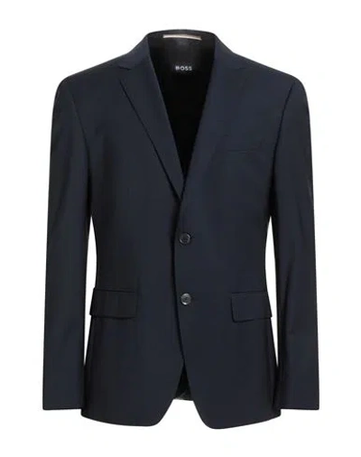 Hugo Boss Boss Man Blazer Midnight Blue Size 46 Virgin Wool, Polyester, Elastane