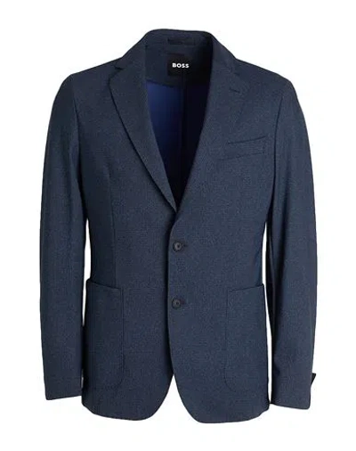 Hugo Boss Boss Man Blazer Navy Size 40 Polyamide, Elastane