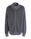 Hugo Boss Boss Man Cardigan Grey Size S Cotton, Virgin Wool In Grey