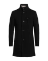 Hugo Boss Boss Man Coat Black Size 40 Virgin Wool, Polyamide, Polyacrylic, Wool, Elastane In Black