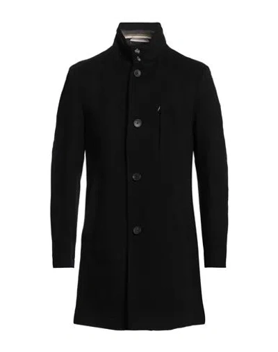 Hugo Boss Boss Man Coat Black Size 40 Virgin Wool, Polyamide, Polyacrylic, Wool, Elastane