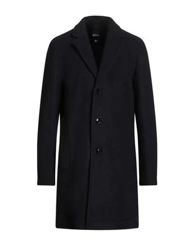 Hugo Boss Boss Man Coat Midnight Blue Size 44 Virgin Wool, Polyamide