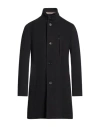 Shop Hugo Boss Boss Man Coat Midnight Blue Size 44 Virgin Wool, Polyamide, Polyacrylic, Wool, Elastane