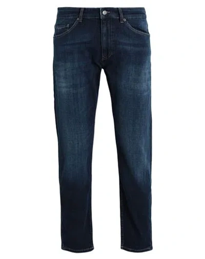 Hugo Boss Boss Man Jeans Blue Size 35w-32l Cotton, Elastomultiester, Elastane