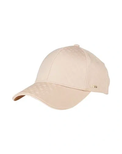 Hugo Boss Boss Man Hat Beige Size Onesize Polyester In Neutral