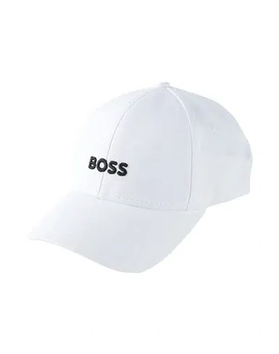 Hugo Boss Boss Man Hat White Size Onesize Cotton
