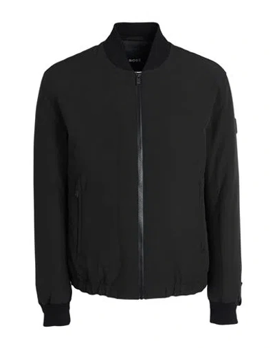 Hugo Boss Boss Man Jacket Black Size 42 Polyester, Recycled Polyester, Elastane