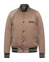 Hugo Boss Boss Man Jacket Camel Size 42 Polyester In Brown