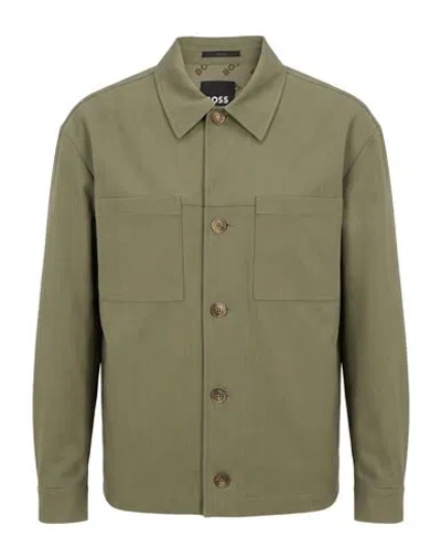 Hugo Boss Boss Man Jacket Military Green Size 36 Polyester, Wool, Viscose, Elastane